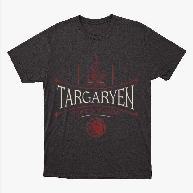 Game Of Thrones House Targaryen Fire And Blood Logo Unisex T-Shirt Hoodie Sweatshirt