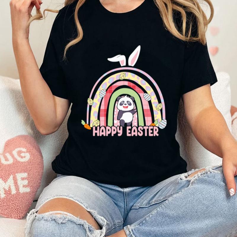 Panda Happy Easter Rainbow Unisex T-Shirt Hoodie Sweatshirt