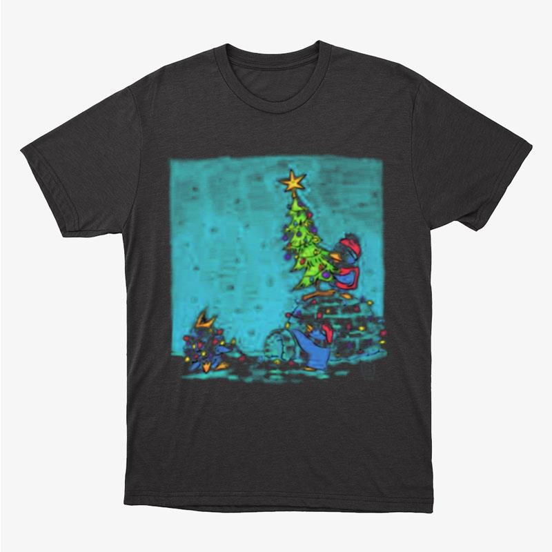 Penguin Decorating Christmas Tree Unisex T-Shirt Hoodie Sweatshirt