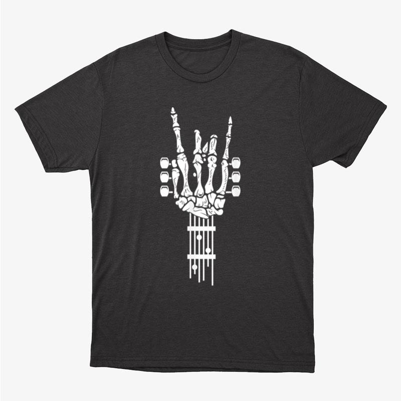 Rock & Roll Skeleton Guitar Music Lover Gift Unisex T-Shirt Hoodie Sweatshirt