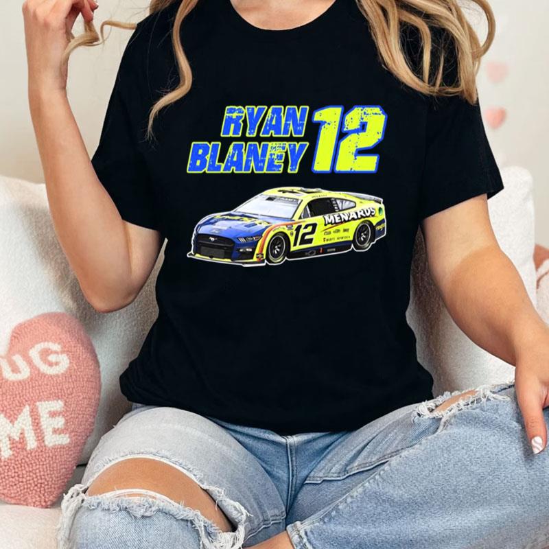 Ryan Blaney 12 Retro Nascar Car Racing Unisex T-Shirt Hoodie Sweatshirt