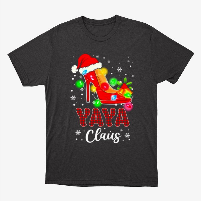 Santa High Heeled Yaya Claus Merry Christmas Light Unisex T-Shirt Hoodie Sweatshirt