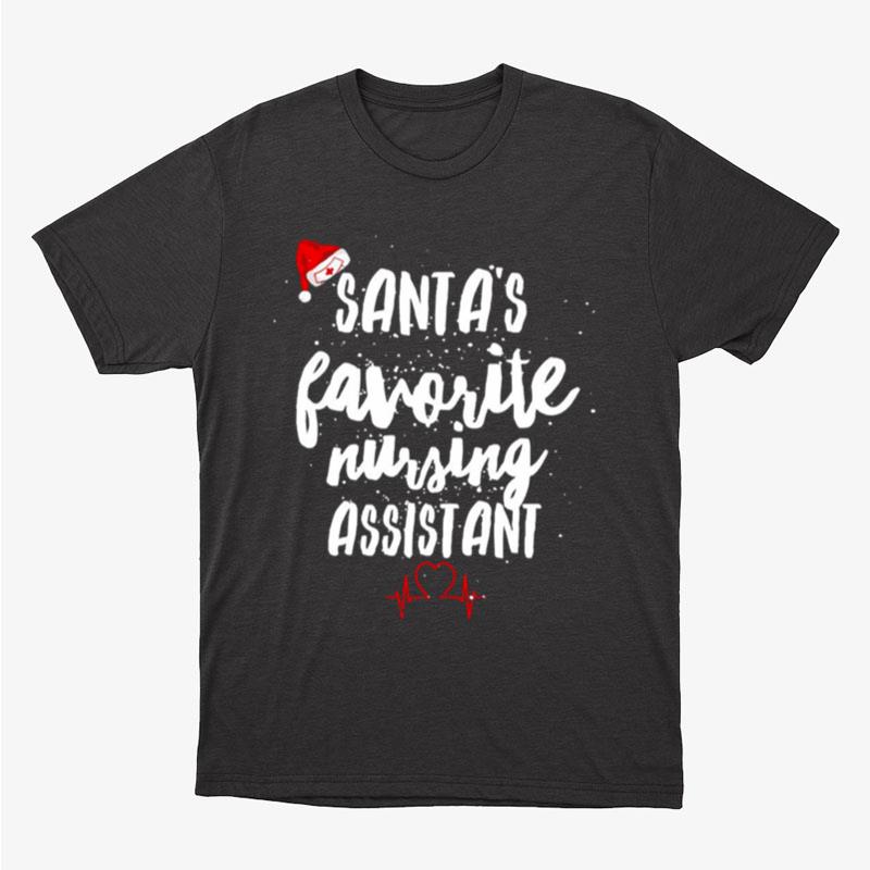 Santa's Favorite Nursing Assistant Nurse Christmas Unisex T-Shirt Hoodie Sweatshirt