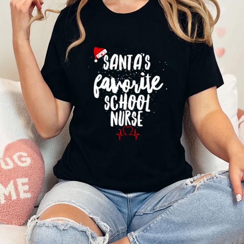 Santa's Favorite Nursing School Nurse Christmas Unisex T-Shirt Hoodie Sweatshirt