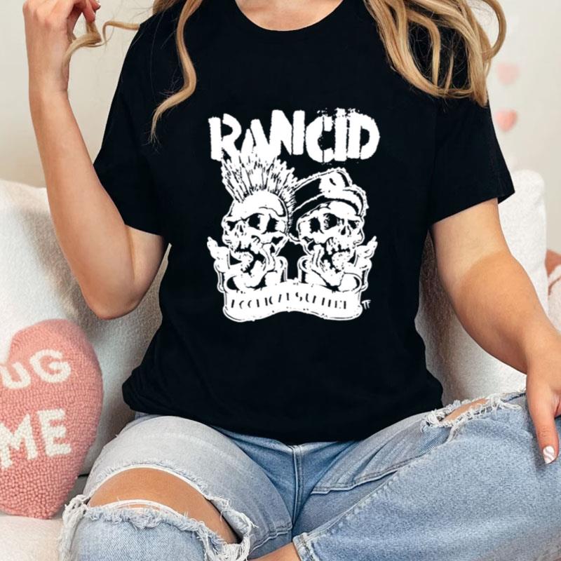 Skull White Art Rancid Band Unisex T-Shirt Hoodie Sweatshirt