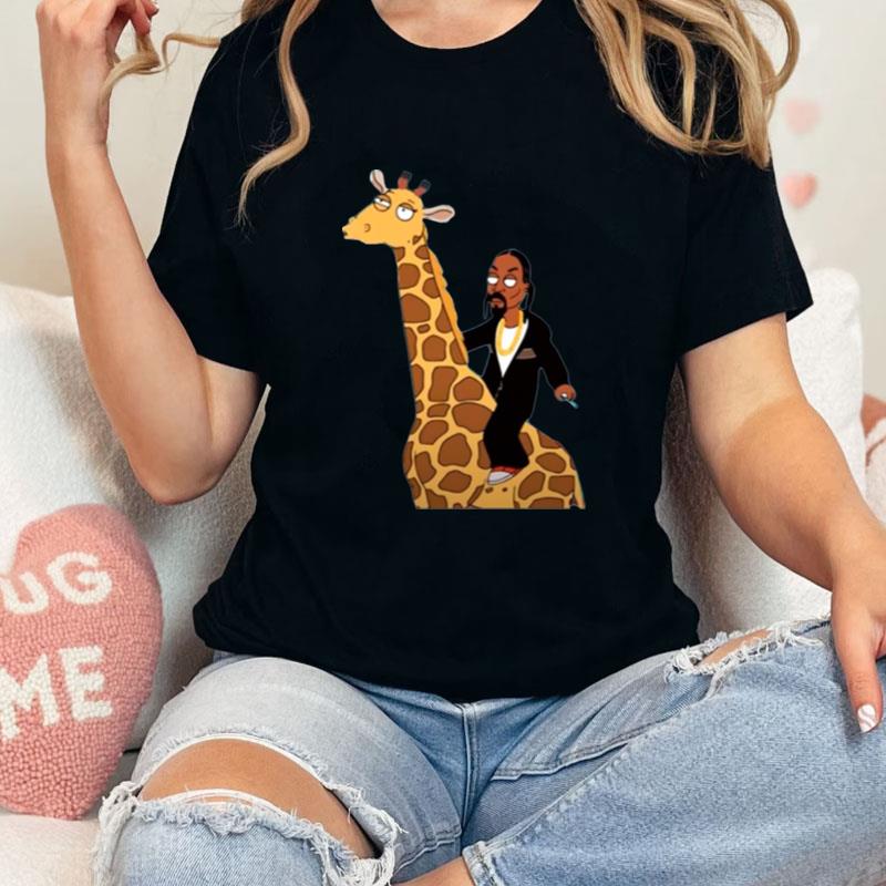 Snoop Dogg And Giraffe Cartoon Unisex T-Shirt Hoodie Sweatshirt