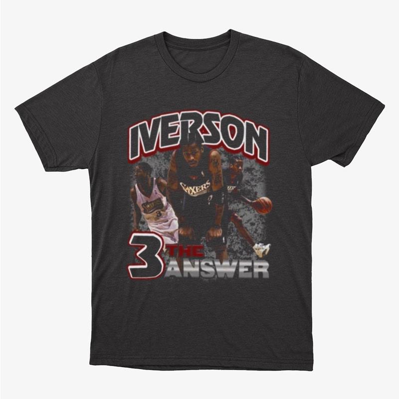 Vintage Allen Iverson The Answer Philadelphia 76Ers Unisex T-Shirt Hoodie Sweatshirt