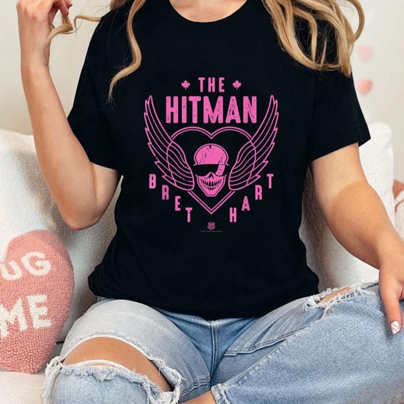 Wwe The Hitman Bret Hart 1 Color Skull Unisex T-Shirt Hoodie Sweatshirt